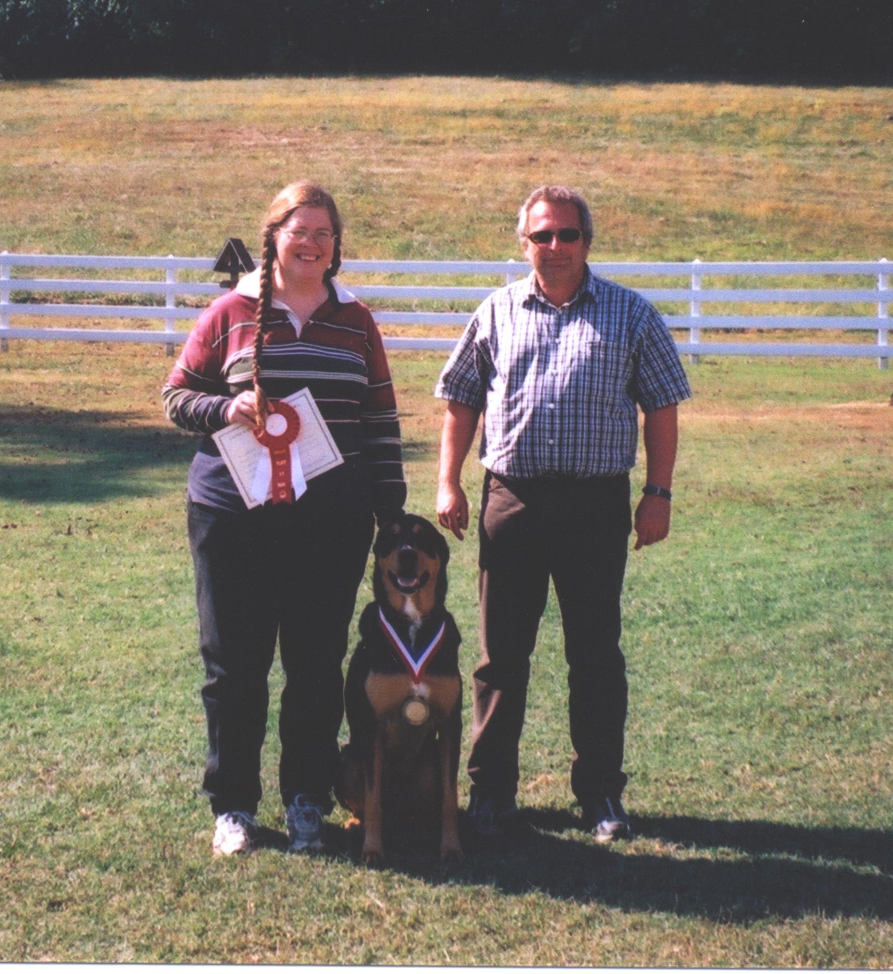 U-OTCH AG2 Baron UDX ASCA-CDX BH CGC is a Lab mix winner of the 2002/2004 AMBOR NE Regional trophy for high scores.