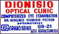 Dionisio Optical Clinic Sign