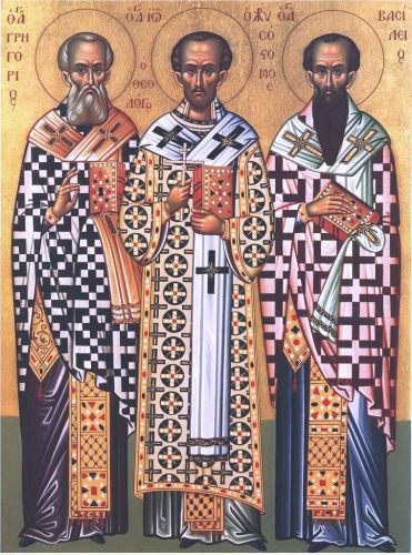 Synaxis of The Three Hierarchs, Basil the Great, Gregory the Theologian and John Chrysostom