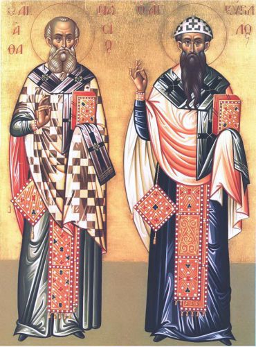 Saints Athanasios and Cyril, Patriarchs of Alexandria