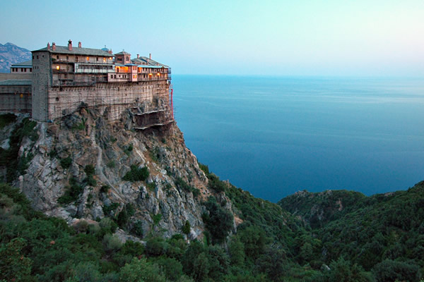 Mount Athos, view of Holy Monastery of Simonopetra