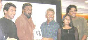 Surya, PC Sreeram, 

Mani Ratnam, Keerthana and Madhavan at Landmark.