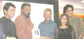 Surya, PC Sreeram, 

Mani Ratnam, Keerthana and Madhavan at Landmark.