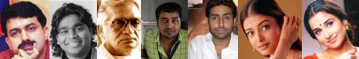 Rajiv Menon, A R Rahman, Gulzar, Anuraag Kashyap, Abishiekh Bachchan, Aishwarya Rai, Vidya Balan.