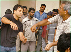 Mani Ratnam directing Sachin Tendulkar.