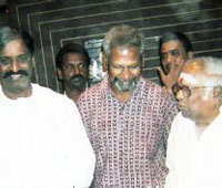 Tamil Poet, Vairamuthu, 

Mani Ratnam and veteran music director, M S Vishwanathan.