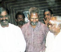 Tamil Poet, Vairamuthu, 

Mani Ratnam and veteran music director, M S Vishwanathan.