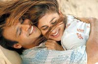 Vivek Oberoi and Kareena Kapoor in the song, "Anjaana...Anjaani..." in Ratnam-Rahman's latest YUVA