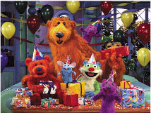 Bear is known for his wild parties at his big blue house!