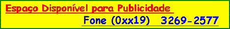 Por uma pequena mensalidade, voc� anuncia aqui!!!