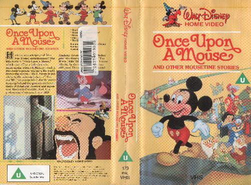 Once Upon a Mouse PAL VHS