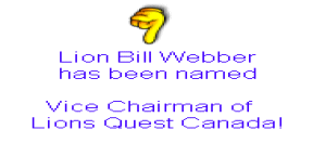 Bill Webber named Vice Chairman of Lions Quest Canada