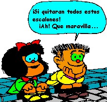 Vi�eta de Mafalda y Manolito que enlaza con el sitio Argon.