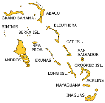 Map of the Bahamas