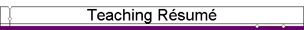 Teaching R�sum�