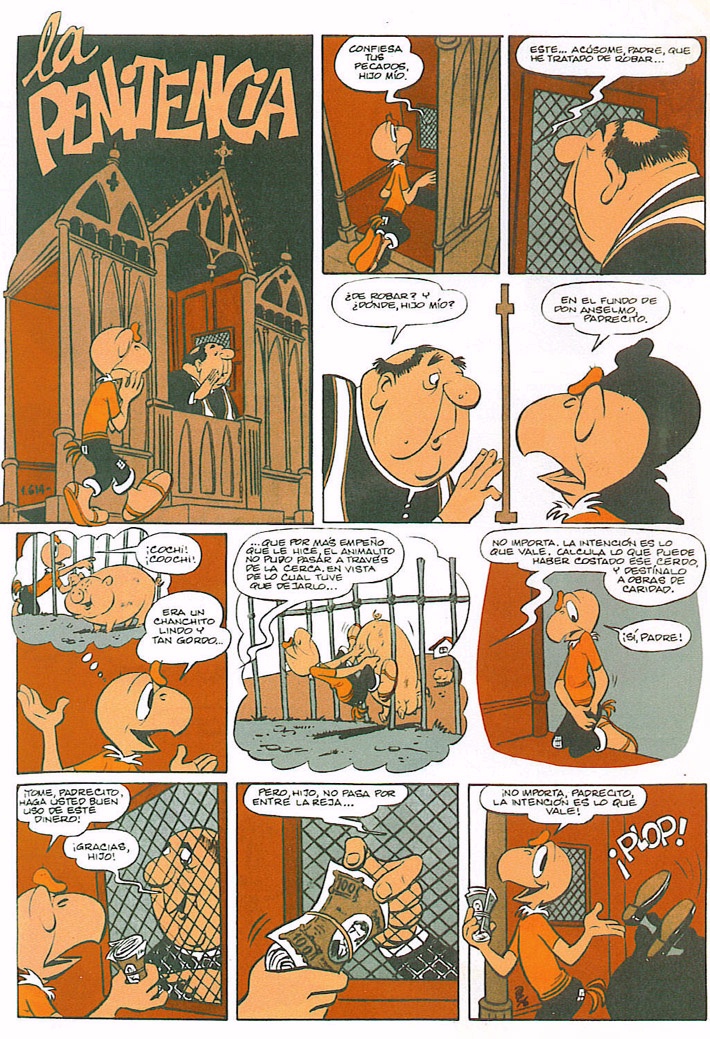 Chistes de Condorito. La "penitencia..."