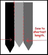 sew to shortest length