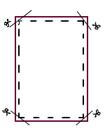 where to clip the corners