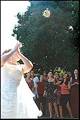 tossing flowers
