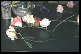 wrap the flower's wire