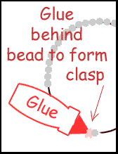 glue to form clasp