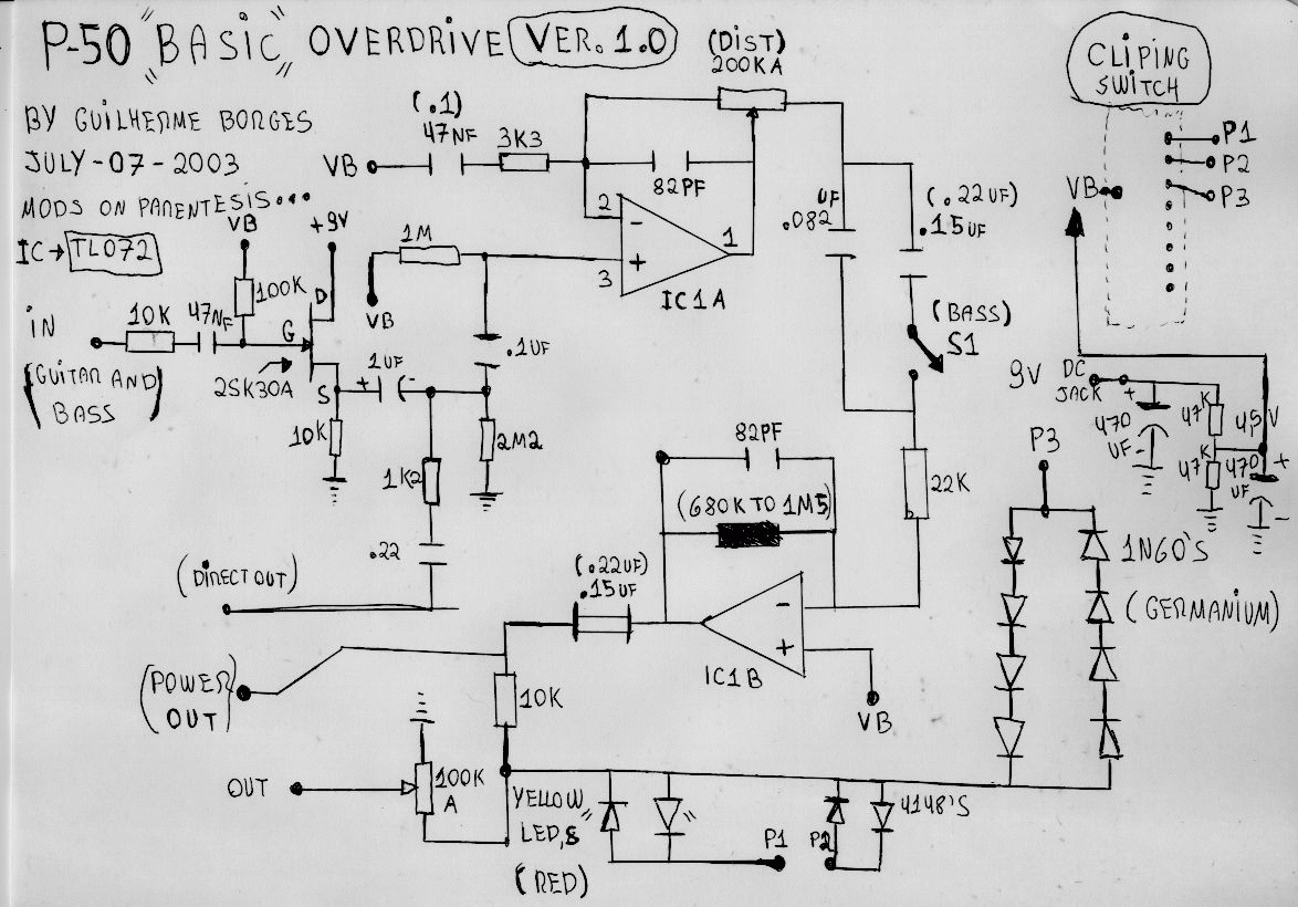 Mxr bass overdrive схема Mxr bass overdrive схема