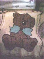 Linda's Teddy with Bow afghan photo