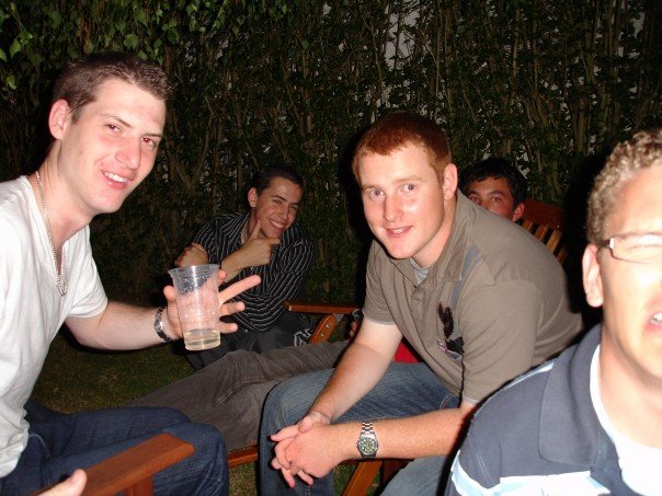 DJ Wittzy & company outside at Notty's Rave