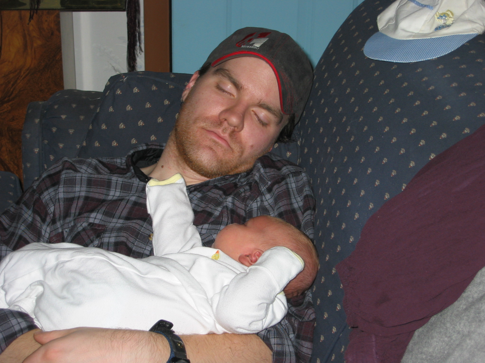 Aidan Asleep with his Daddy