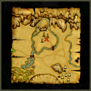 Brigands r located on that island in the middle. take th north west ford cos thrs lotsa gaurds othrwise