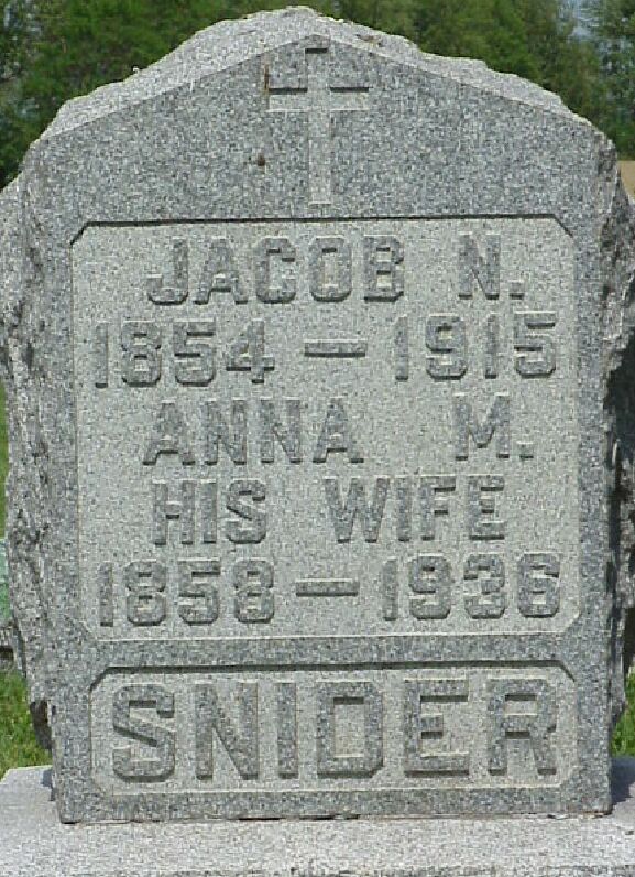 Jacob N. Snider's tombstone