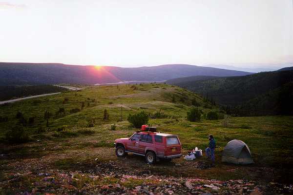 Taylor Hwy/ Mt Fairplay   Less than 40 miles from Canada/  sunset 6/12/98
