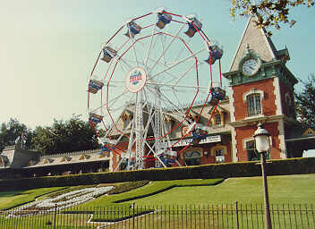 Ferris Wheel At Train Station