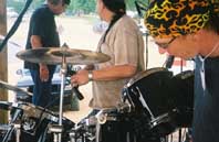 Turbo setting up his "kit" For show With The Great Southern Rock AllStars