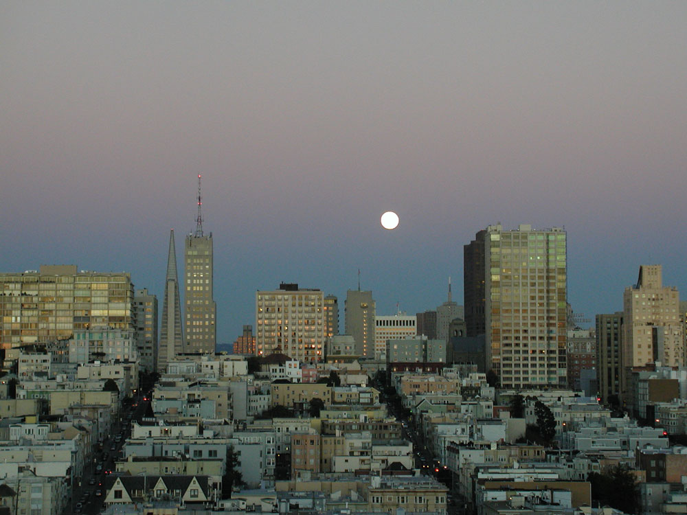 Moon over Nob Hill