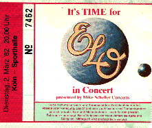 I saw ELO in Concert March 1982 Cologne, West Germany