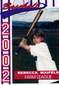 Rebecca's Baseball Card Picture from Summer 2002