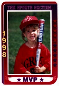 Rebecca's T-Ball Card Picture from '98