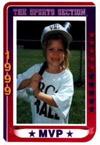 Rebecca's T-Ball Card Picture from '99