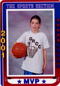 Meagan's Basketball Card Picture from Winter 2001