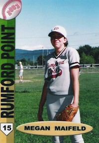 Meagan's Little League Rumford Point Card Picture from Summer 2003