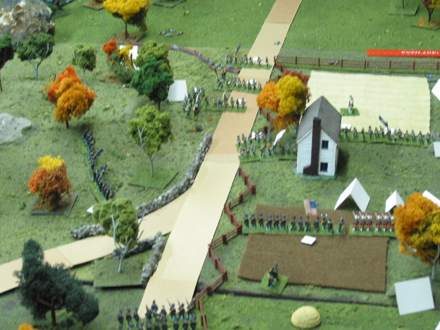 The Union forces disengage and pull back from the fence line. The Union out number the Confederates, but lack the experience. They give up ground to buy time to reorganize.