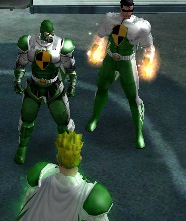 Dr. Chernobyl, Lawgiver, and Zach Glen (foreground)