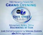 Watch the Grand Opening of the New ABC7 State Street Studio on ABC7 News This Morning beginning at 5am on Monday, April 10, 2006!