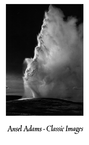 Old Faithful taken by Ansel Adams