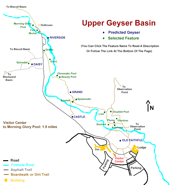 Upper Geyser Basin Map