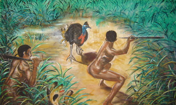 Alive or Death (Tidak Ada Waktu Untuk Terlambat) - painted by West Papuan artist Lucky Kaikatui
