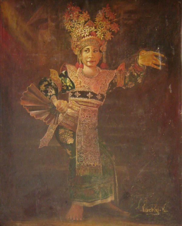 Balinese Dancer painted by an artist from West Papua, Lucky Kaikatui
