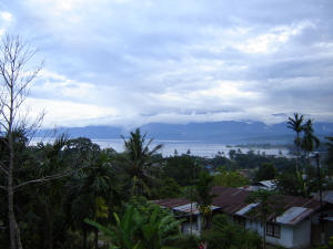 View of Manokwari bay taken from SDN Negeri 1/ Klim en Daal Manokwari, West Papua