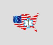 US Flag with Star of Life background